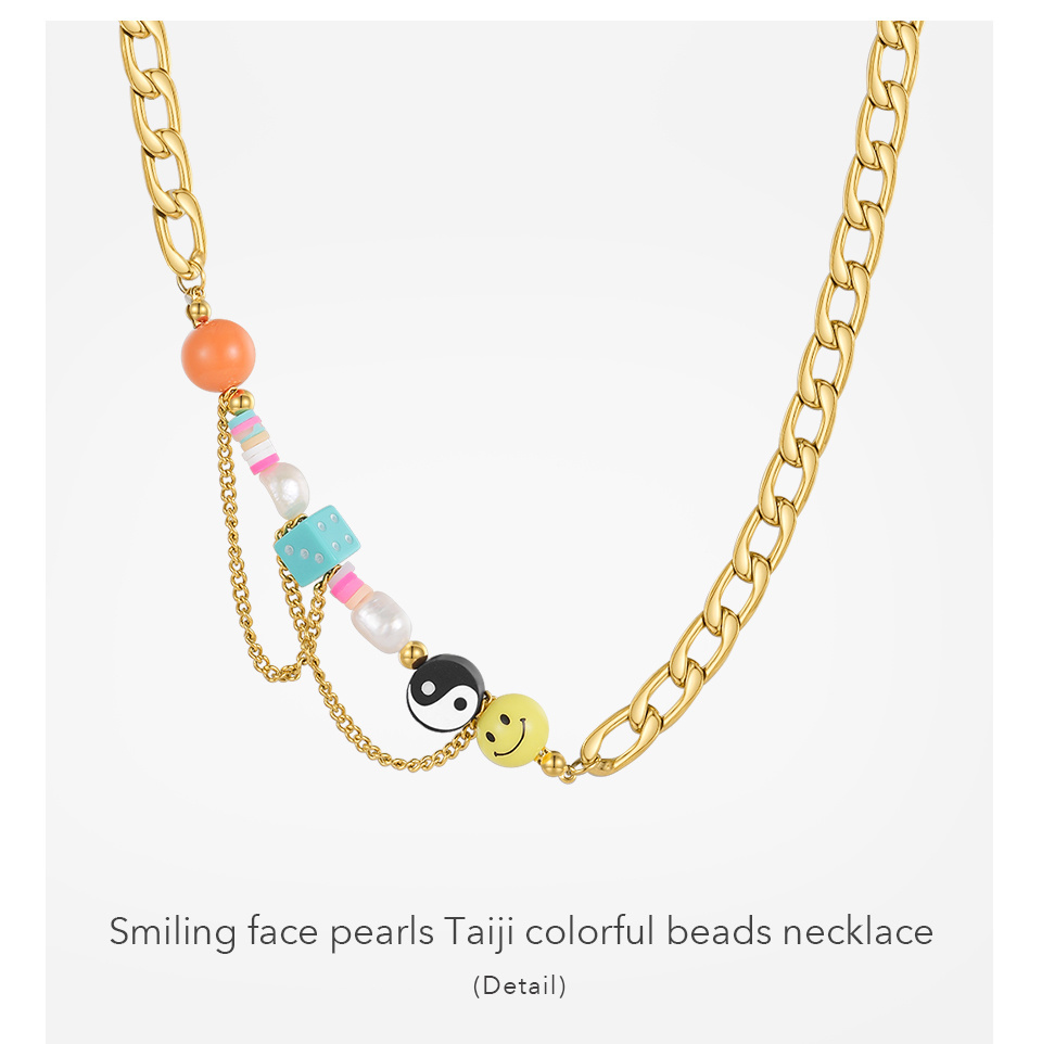 ENFASHION Smile Accessories Necklace For Women Gold Color Necklaces Choker Colar Feminino Stainless Steel Fashion Jewelry P3270