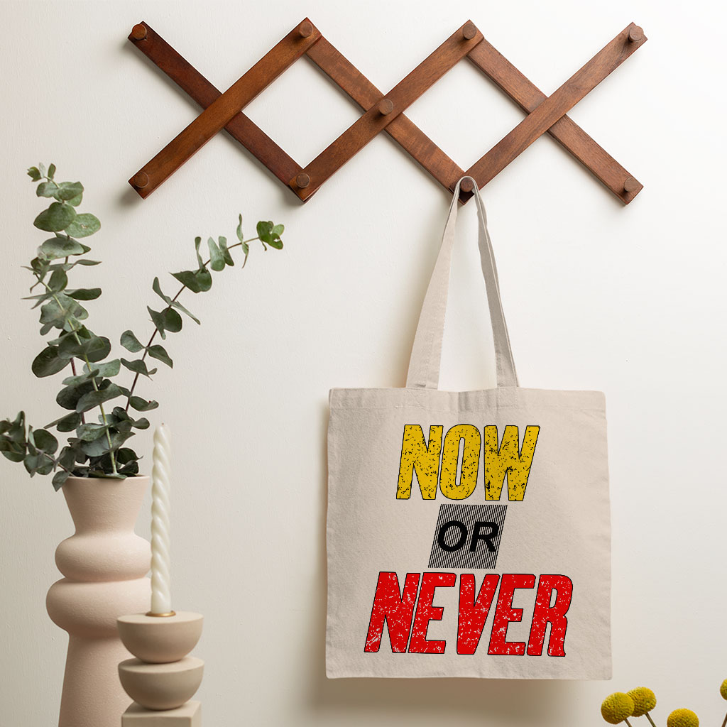 Now Or Never Small Tote Bag - Cool Shopping Bag - Trendy Tote Bag 