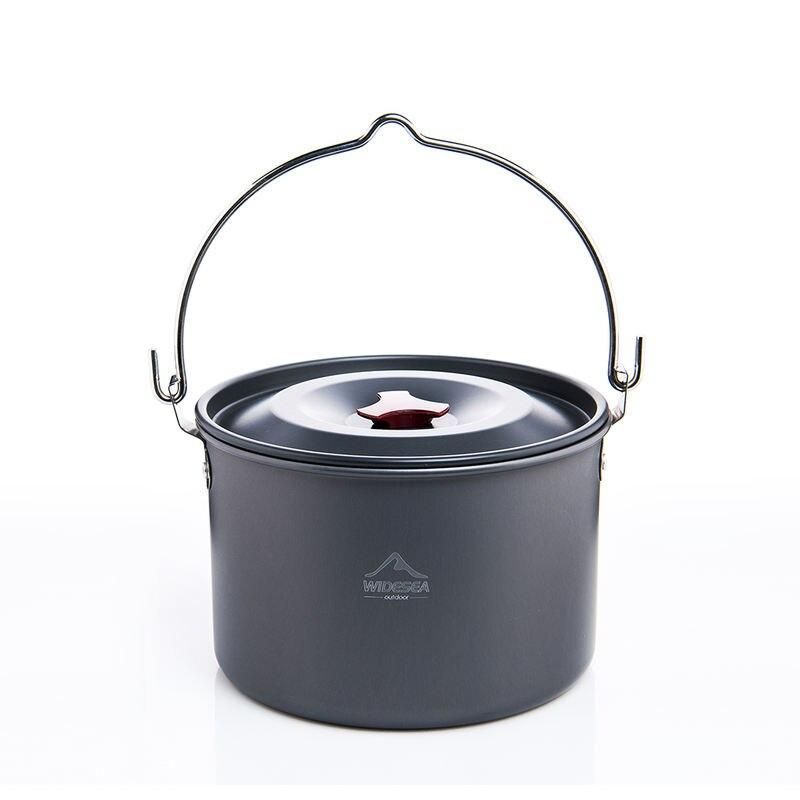 4L Outdoor Camping Hanging Pot - Durable, Lightweight Cookware for 4-6 Persons 