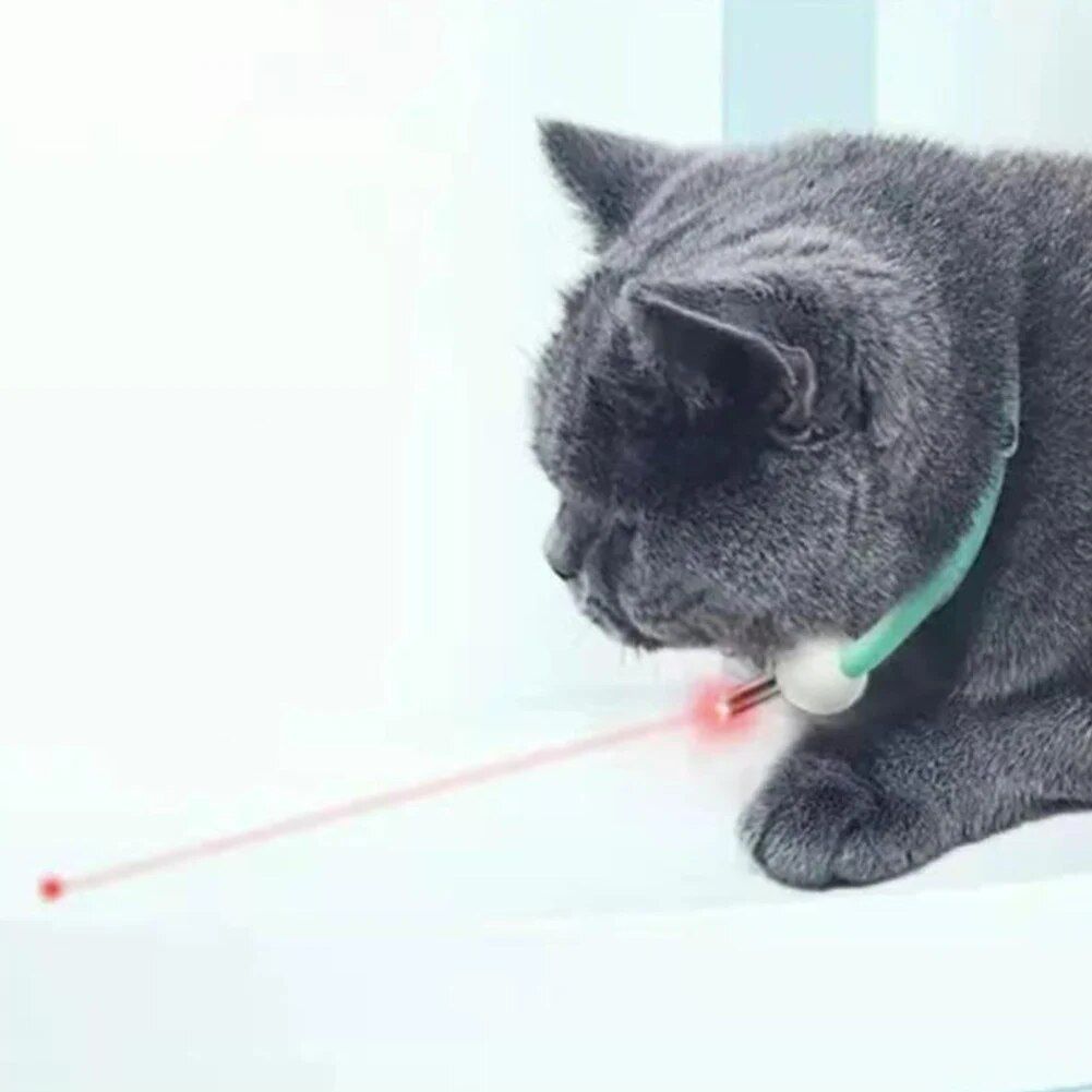 Adjustable Automatic Laser Cat Teaser Collar with USB Charging 