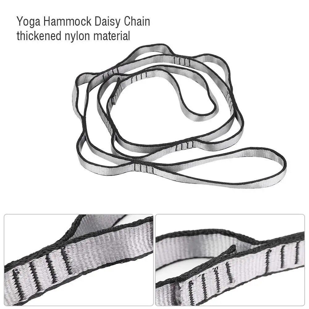 Adjustable Nylon Daisy Chain Strap - High-Strength Yoga Hammock & Swing Support Belt 