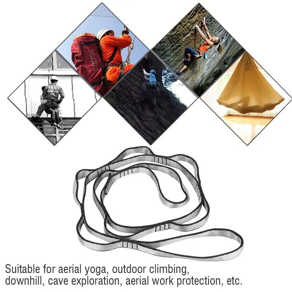Adjustable Nylon Daisy Chain Strap - High-Strength Yoga Hammock & Swing Support Belt 