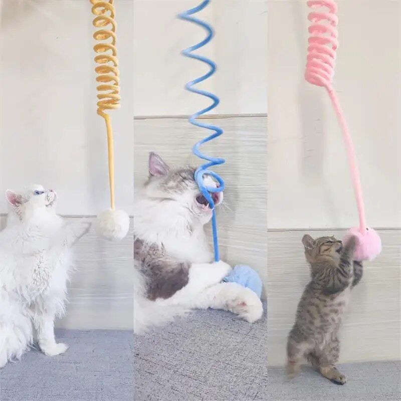 Bouncing Plush Cat Play Toy 