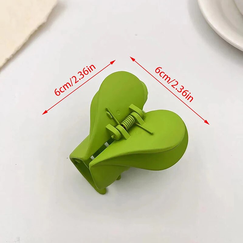 Colorful Double Layer Heart Hair Claw 