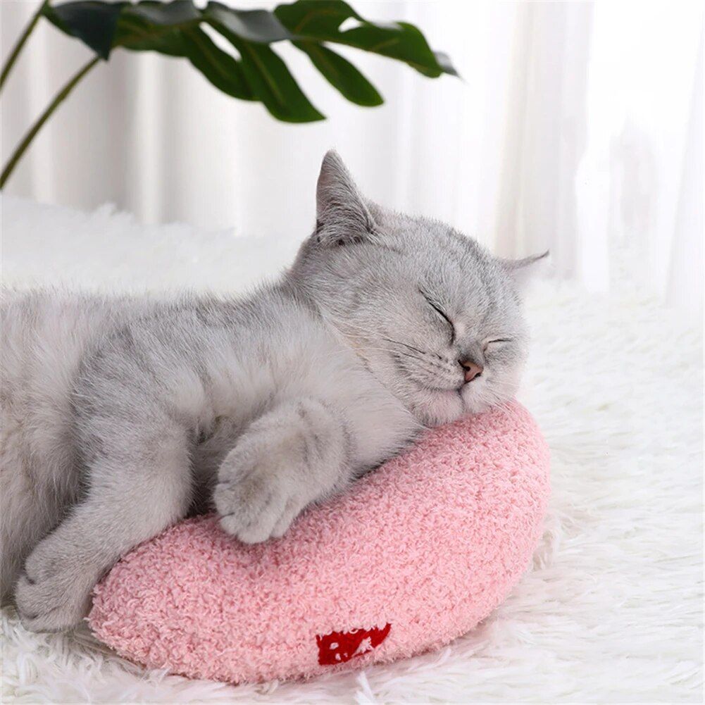 Comfy U-Shape Plush Pillow for Cats & Small Dogs 