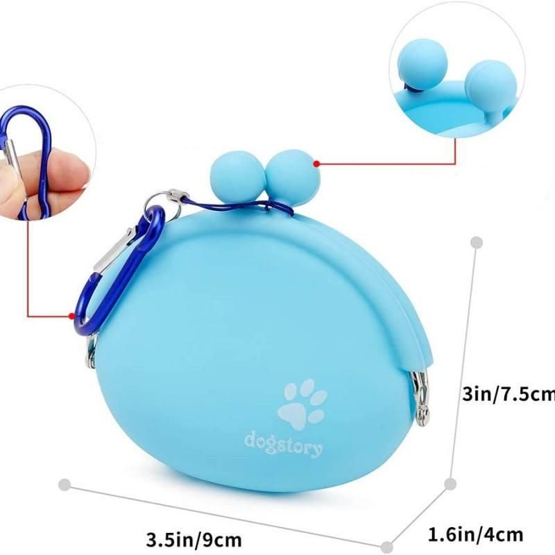 Compact Silicone Dog Treat Pouch - Portable Snack Bag for Training & Outdoor Adventures 