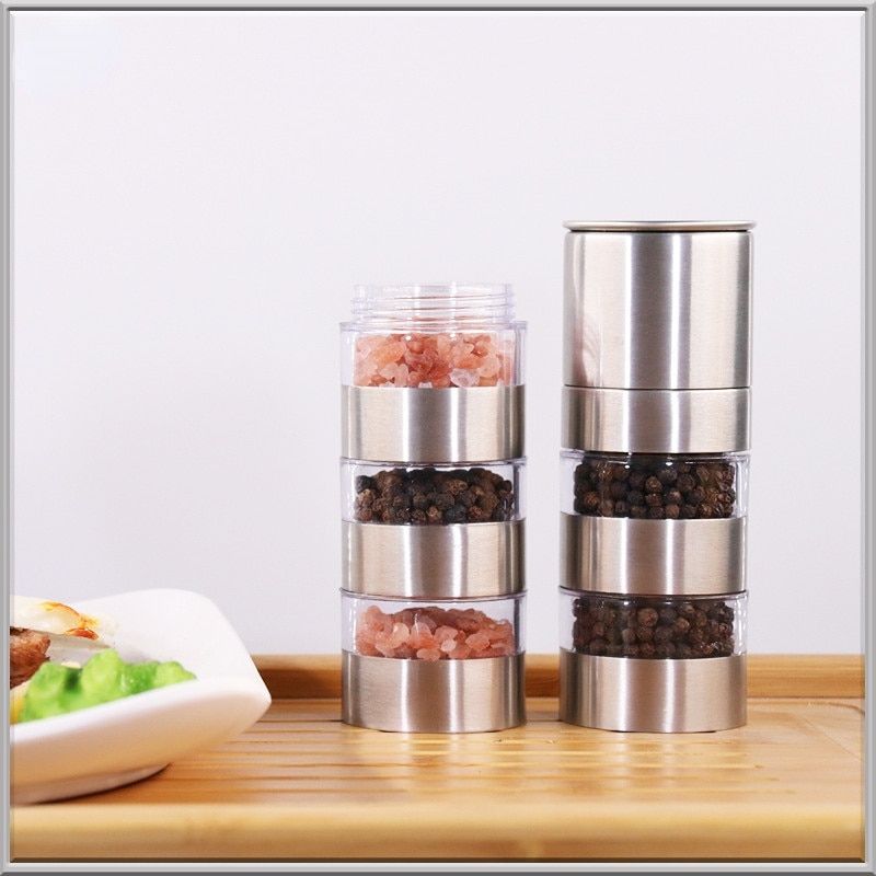 Compact Stainless Steel Outdoor Spice Jar - Portable BBQ & Camping Seasoning Container 