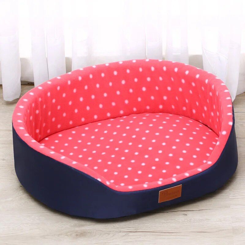 Cozy Dot-Patterned Pet Bed Color: Pink Size: S|M|L 