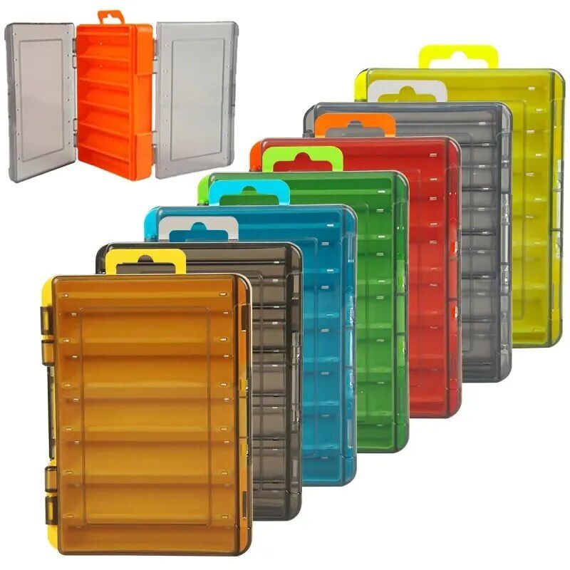 Double-Sided 12-Compartment Fishing Tackle Box: Durable, Multi-Functional Organizer for Anglers 