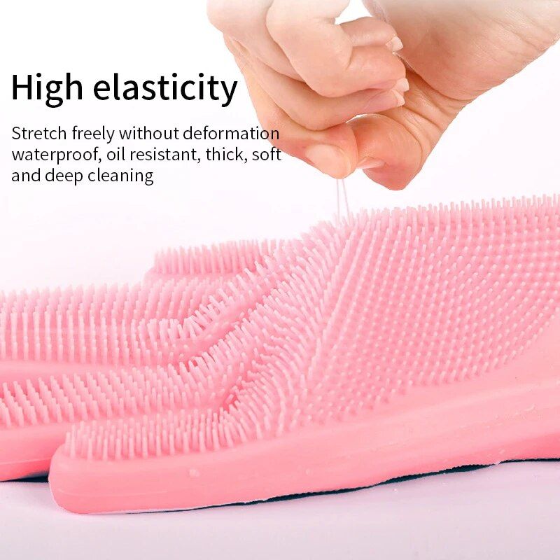 Eco-Friendly Silicone Pet Grooming and Bathing Gloves 