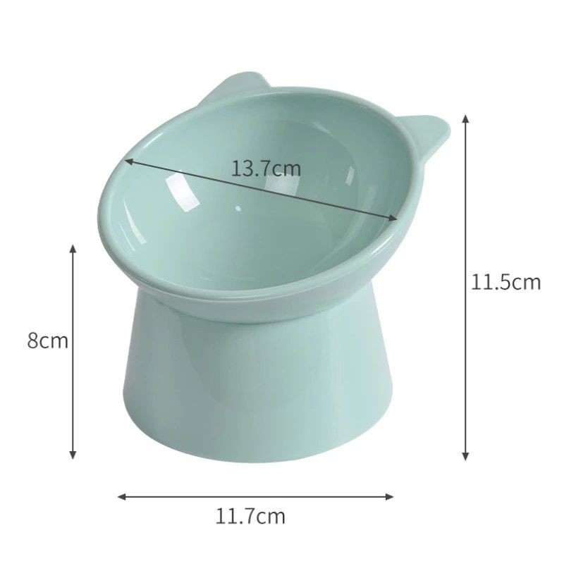 Ergonomic High-Foot Pet Bowl for Cats & Dogs 