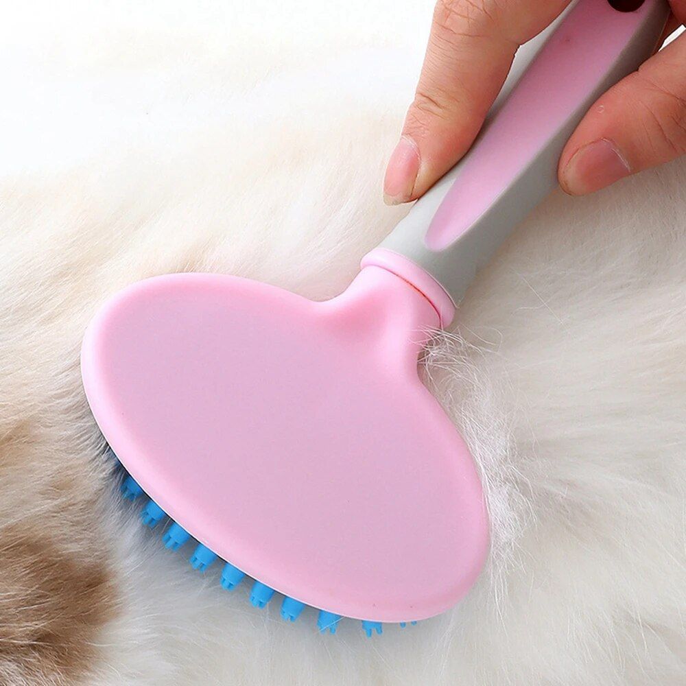 Gentle Care Slicker Brush for Dogs and Cats – Perfect Pet Grooming and Massage Tool 