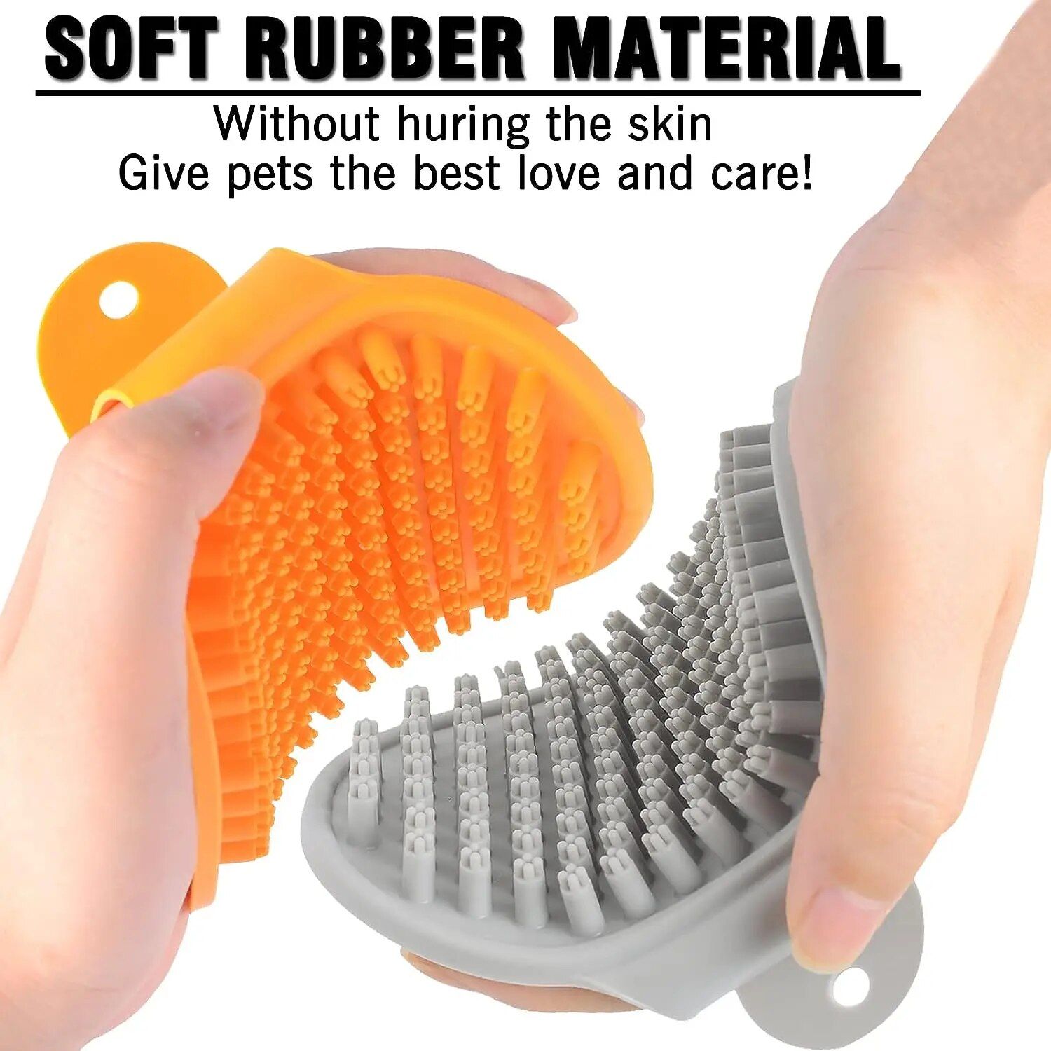 Gentle Pet Grooming and Massage Brush for Dogs and Cats 