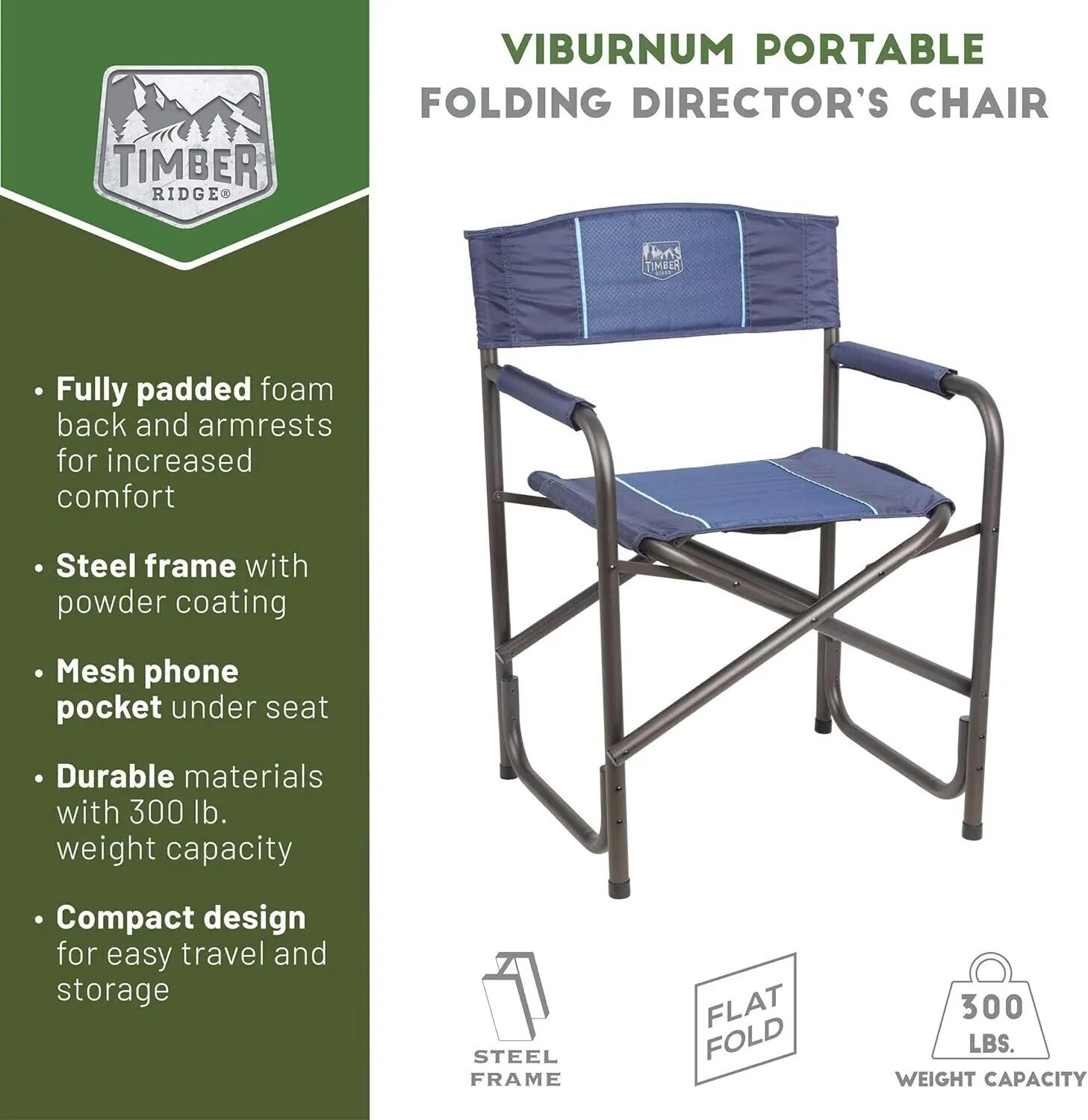 Heavy-Duty Collapsible Outdoor Lounge Chair 