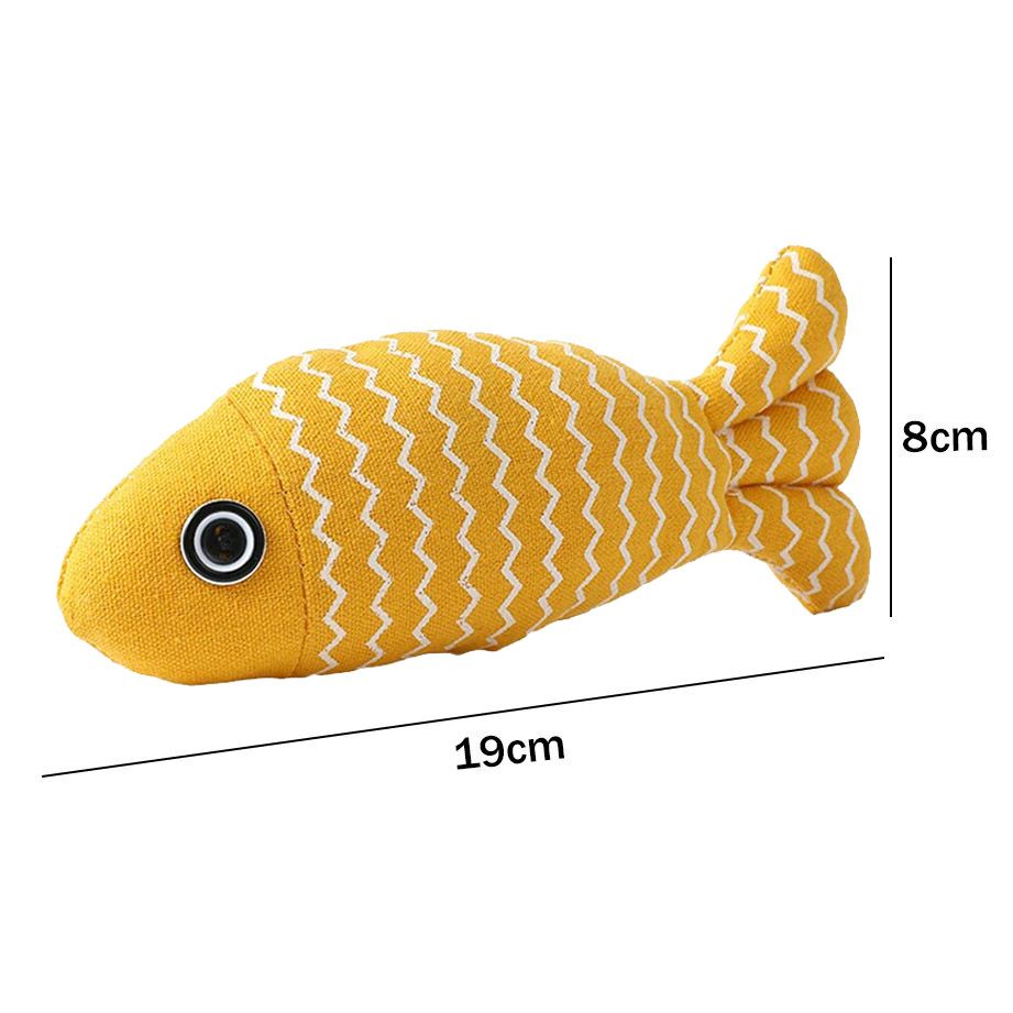 Interactive Fish Catnip Plush Toy 