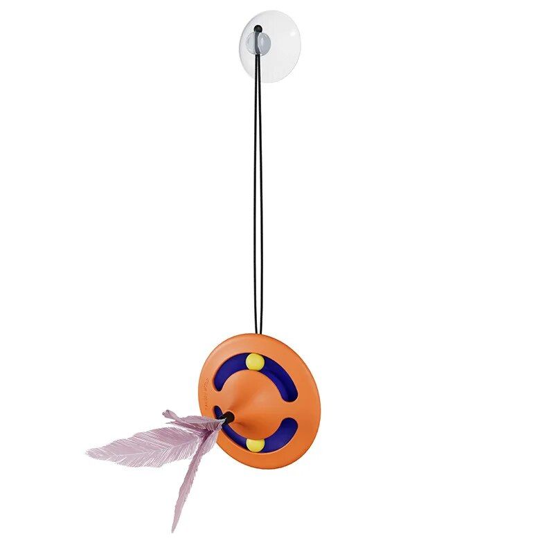 Interactive Gyroscopic Feather Cat Toy 