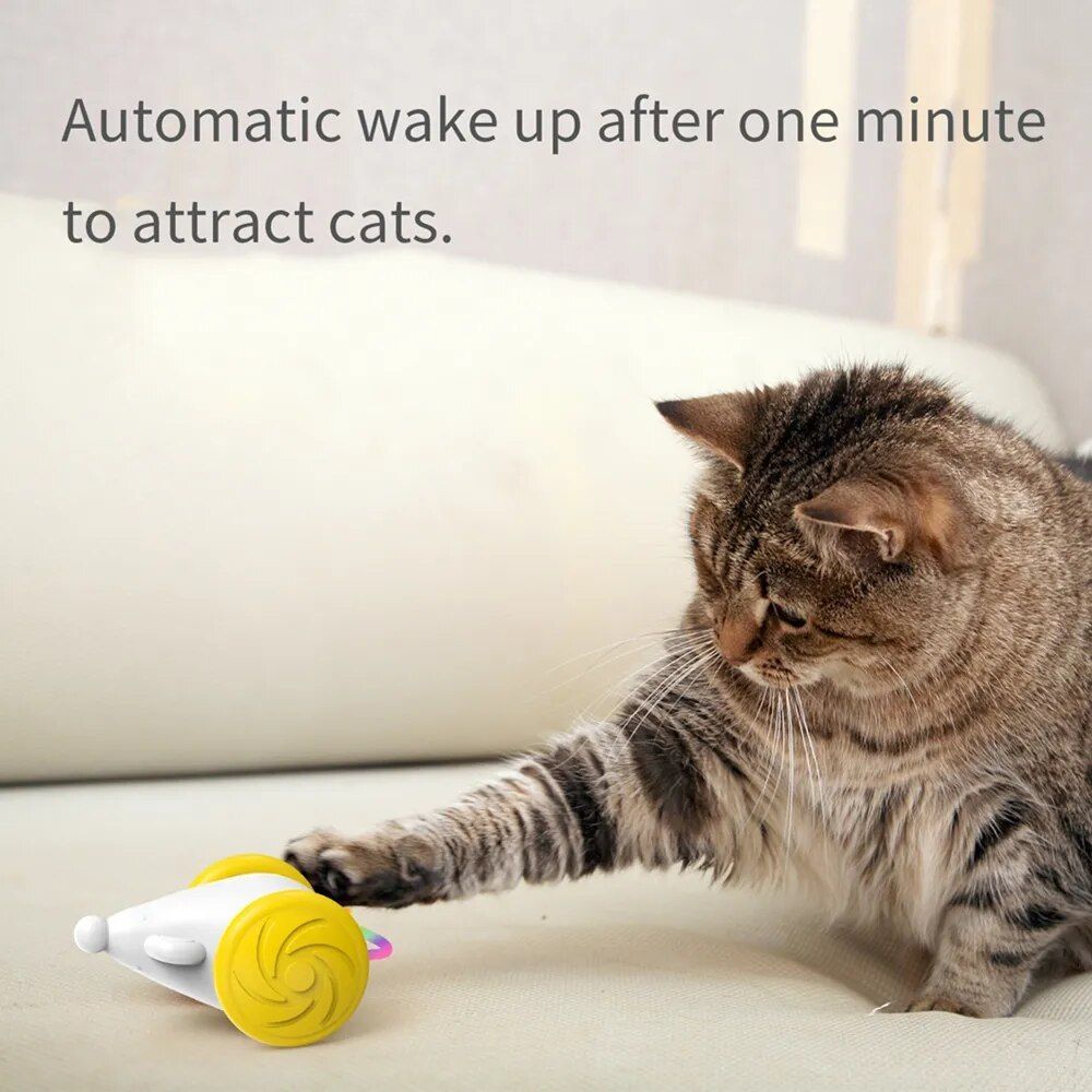 Interactive USB Rechargeable Cat Toy with Smart Standby & Dazzling Light Features 