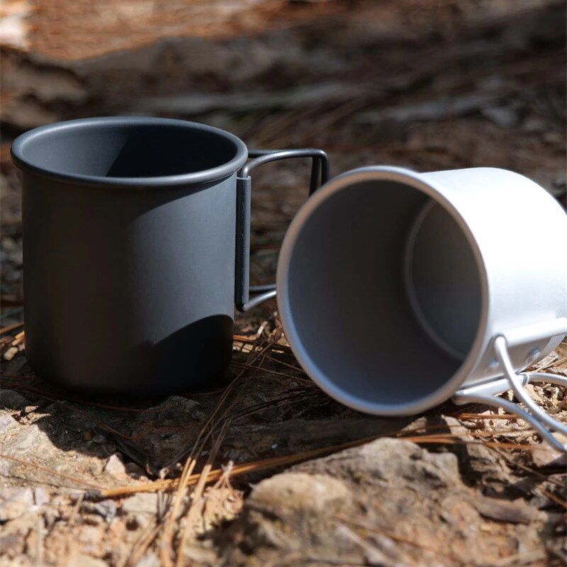 Lightweight Aluminum Camping Mug - 300ml Portable Outdoor Cup for Hiking & Picnic 