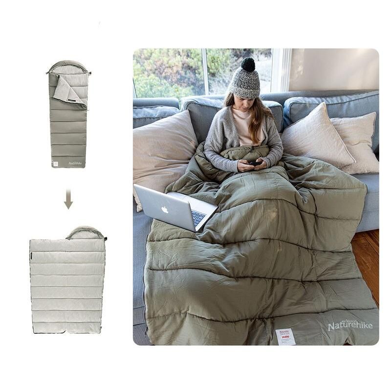 Lightweight & Warm Envelope Sleeping Bag for Spring & Autumn Camping 