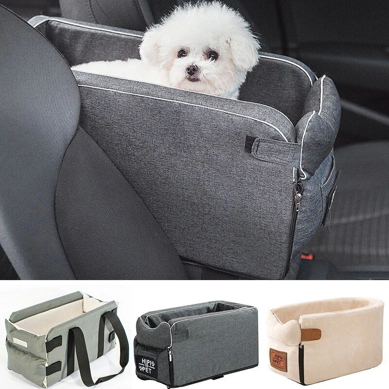 Luxury Portable Pet Car Seat - Washable Safety Travel Bed for Small Dogs & Cats 