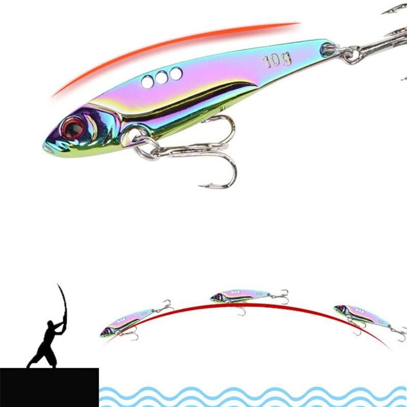 Multi-Color Long Cast Vibration VIB Sequin Fishing Lure 