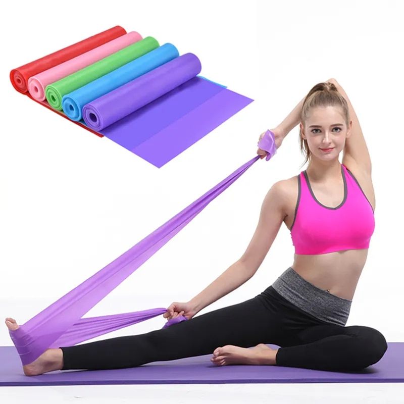 Multi-Color Natural Latex Resistance Bands for Yoga, Pilates & Fitness Training 