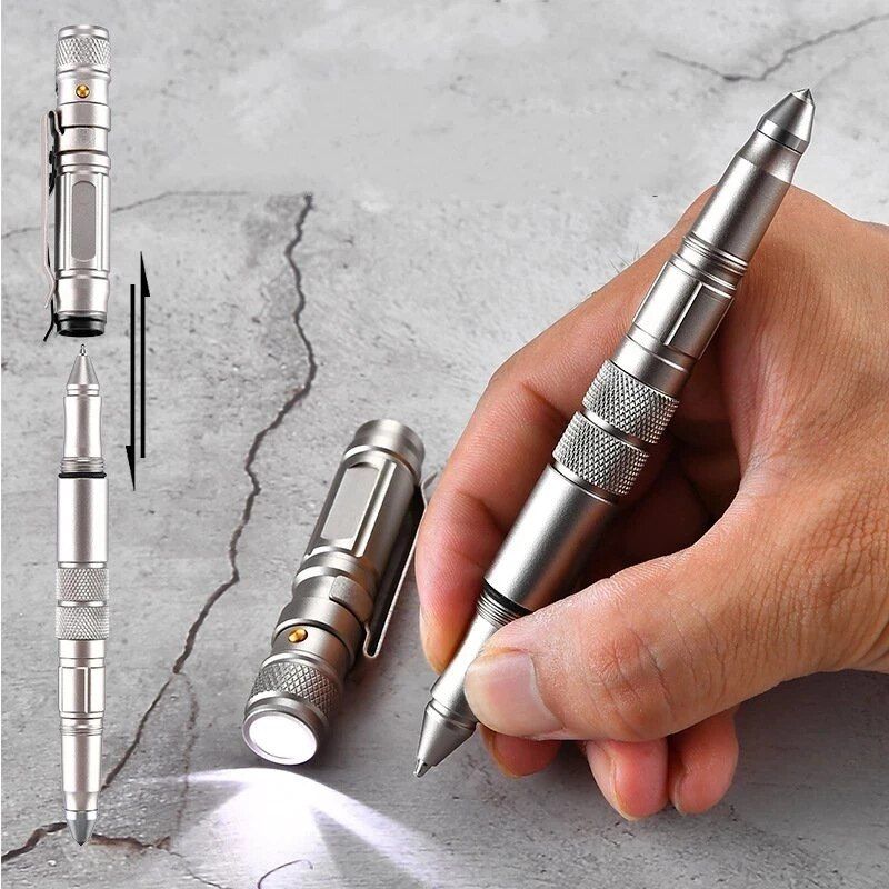 Multi-Function Tactical Pen: Self-Defense, Emergency Flashlight & Writing Tool 
