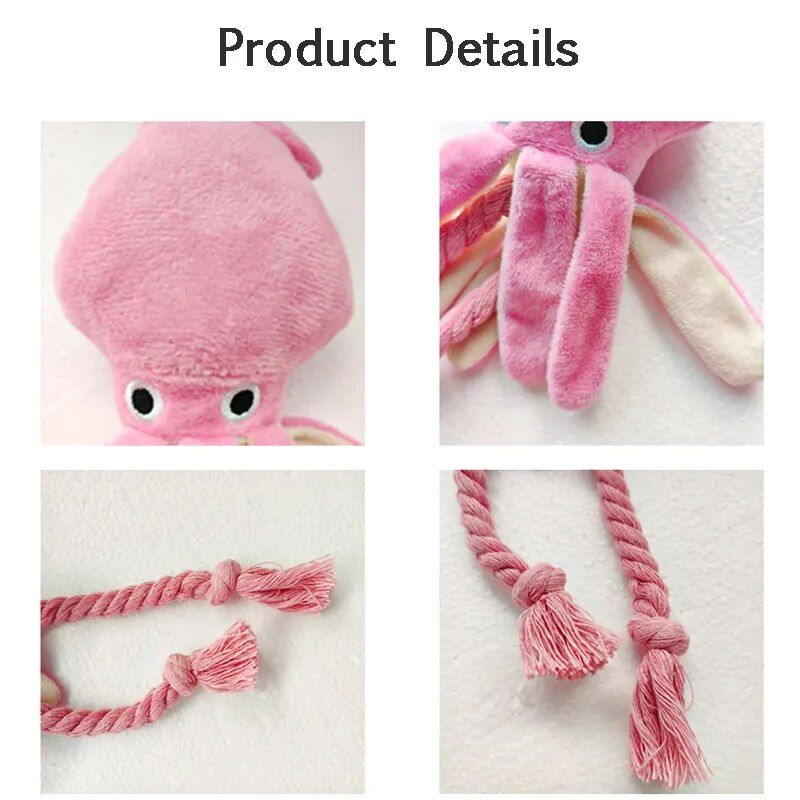 Octopus Plush Dog Toy 