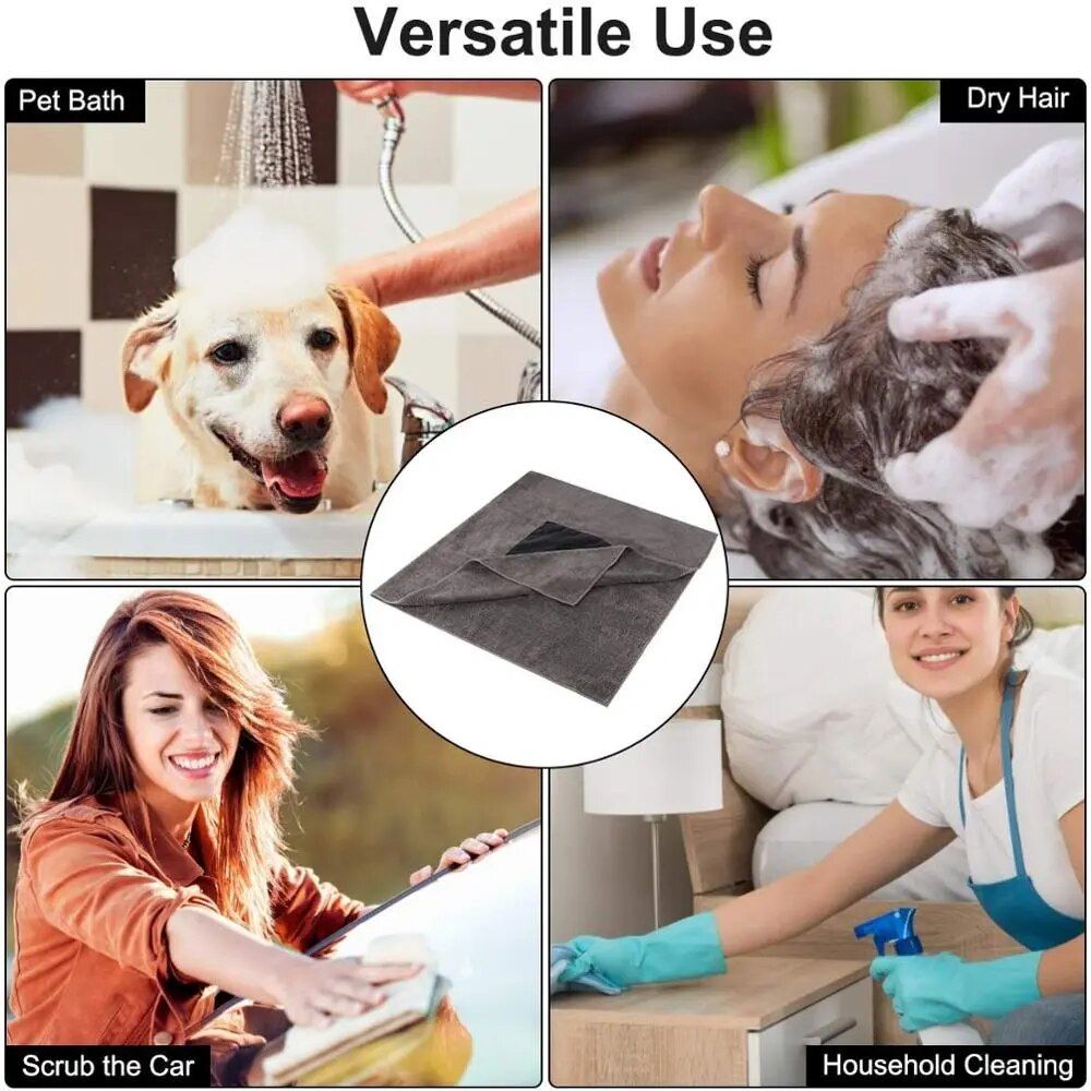 Pet Drying Towel Ultra-absorbent Dog Bath Towel Microfiber 96*50cm 