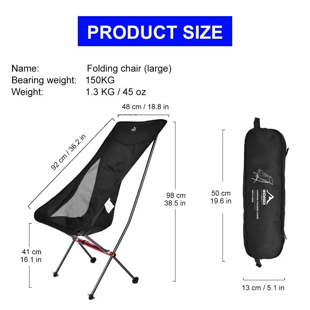 Portable Folding Chair for Camping, Fishing, and Beach Relaxation 