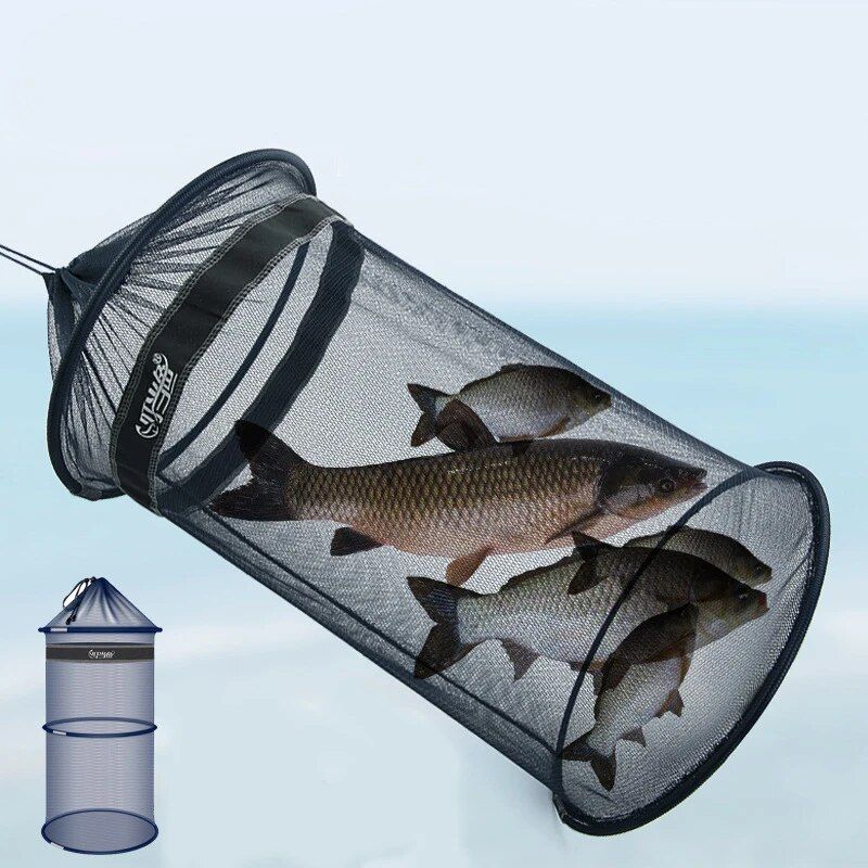 Portable Quick-Dry Fishing Net: Compact Mesh Storage Bag for Beach Combing & Sea Life Catch 
