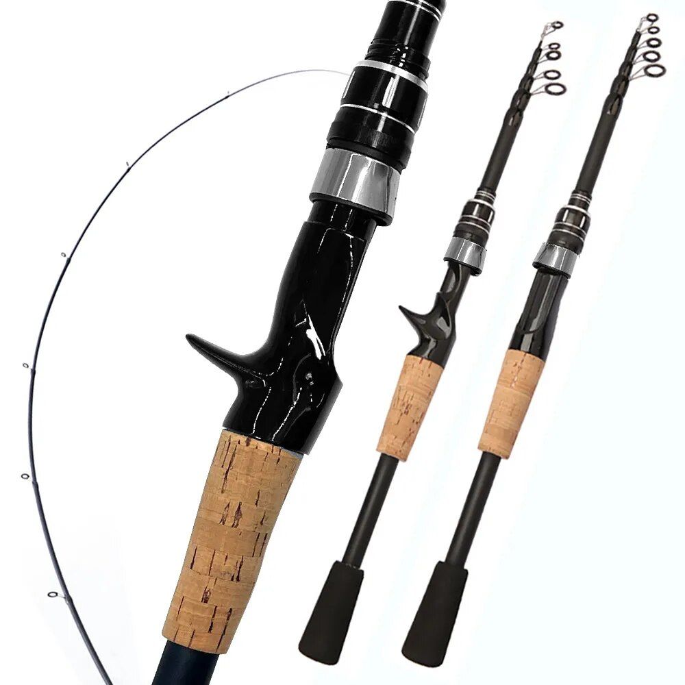 Professional Telescopic Baitcasting Fishing Rod 