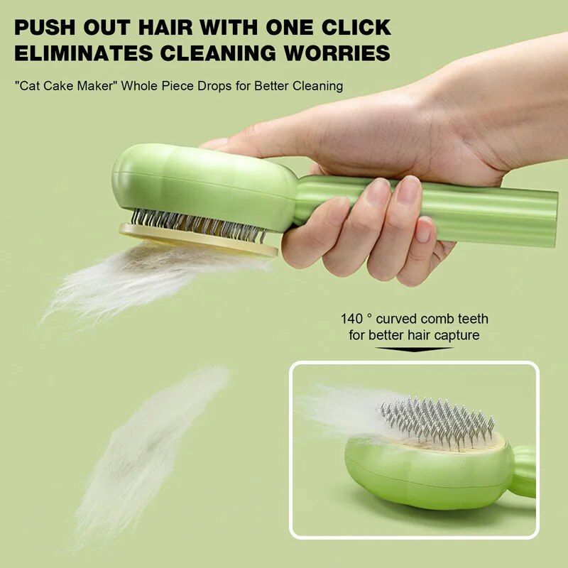 Self-Cleaning Grooming Brush for Long/Short Hair Pets 