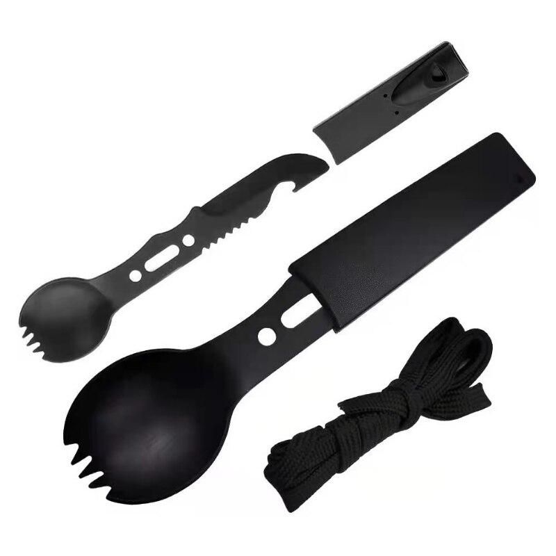 Stainless Steel Camping Cutlery Set - Durable Outdoor Knife, Fork, and Spoon 