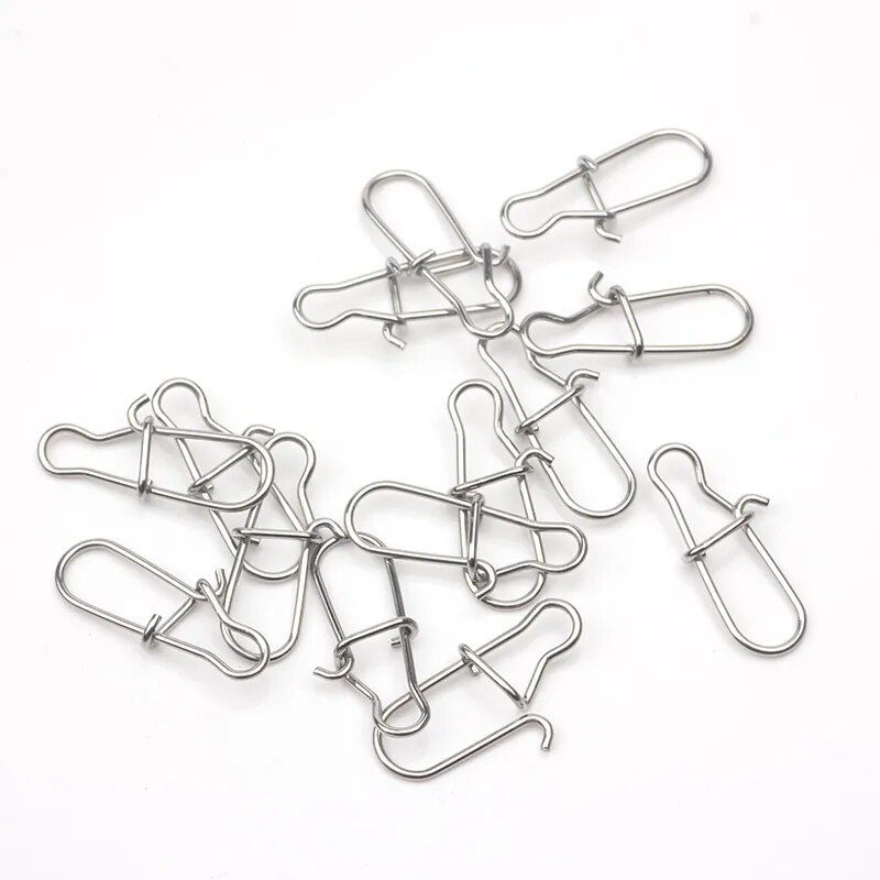 Stainless Steel Fishing Barrel Swivel Lure Connectors 100pcs 