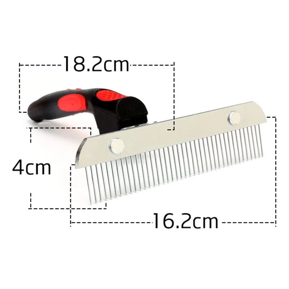Stainless Steel Pet Hair Removal Comb - Perfect Grooming Solution for Large Dogs 