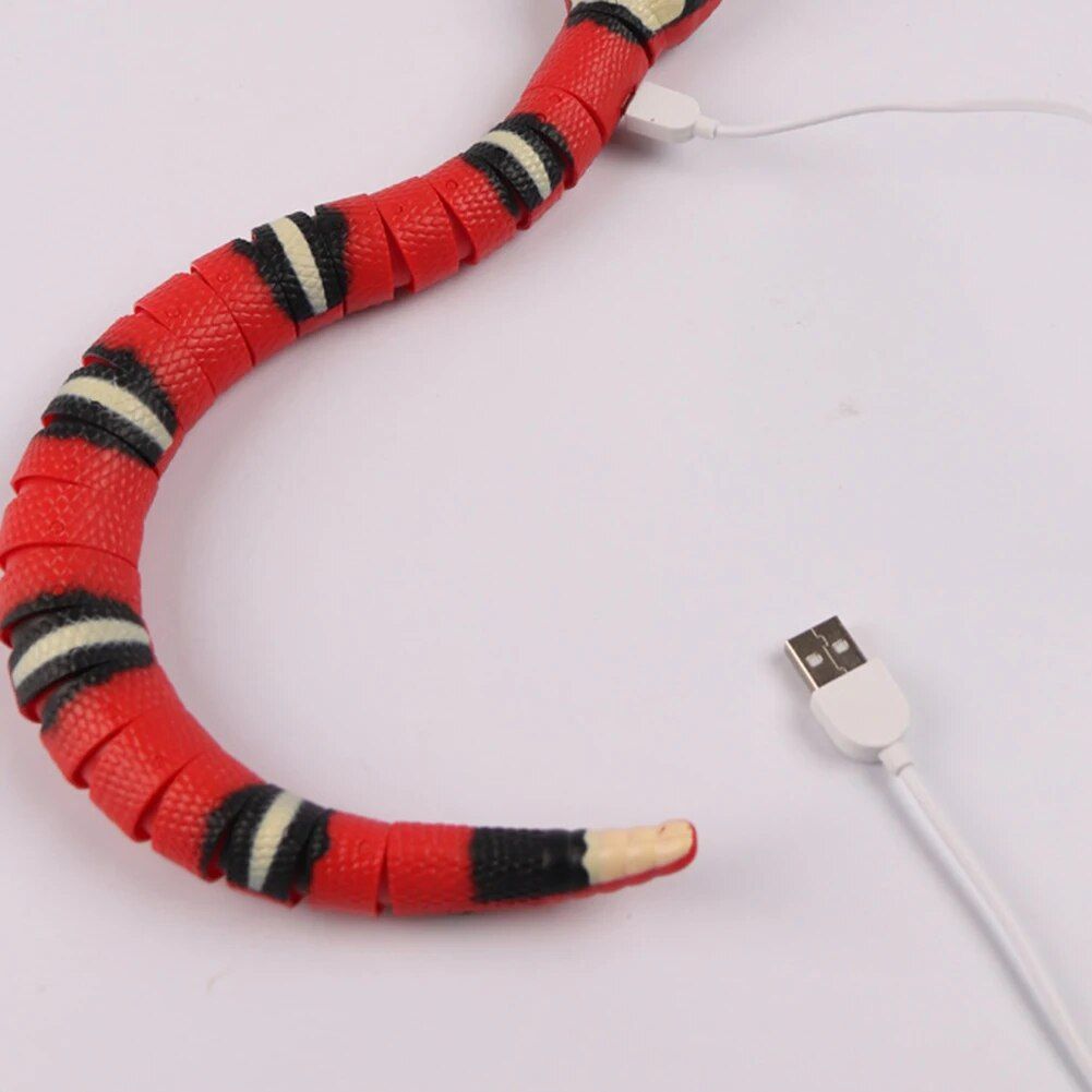USB Rechargeable Smart Sensing Snake Toy for Cats 
