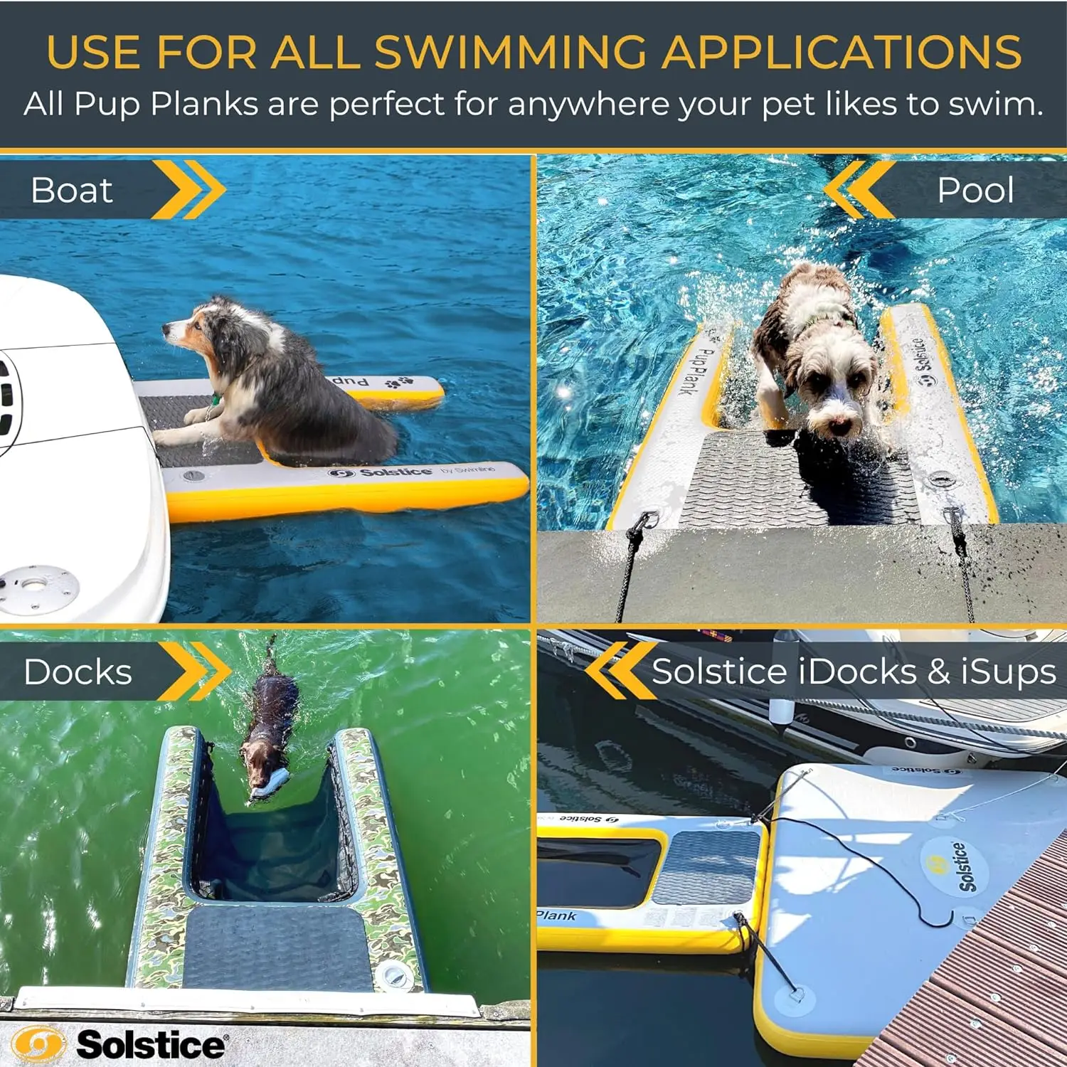ORIGINAL Inflatable Pup Plank CAMO SPORT Dog Float Floating Ramp Ladder For Pools Boats Docks | Dog On Water Ladder Ste