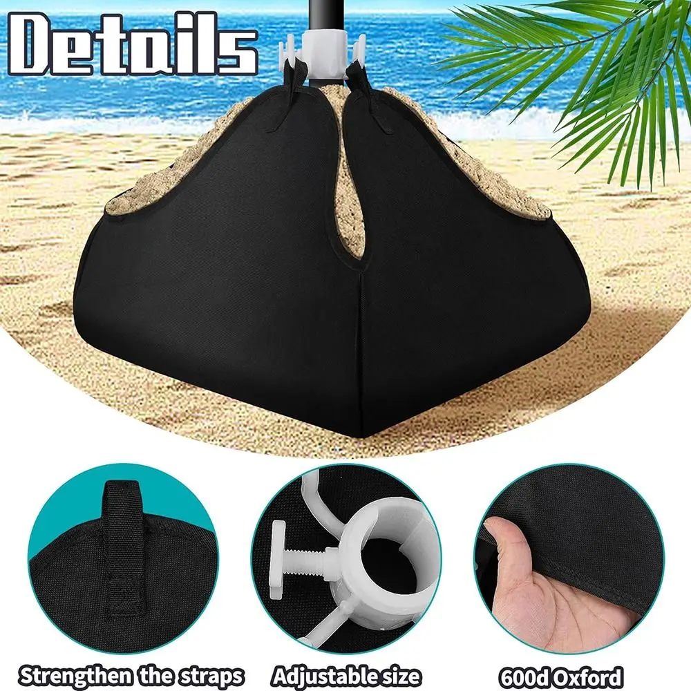 Portable Fillable Weights Beach Umbrella Base Waterproof Wear-resistant Umbrella Sand Anchor Heavy Duty Sun Umbrella Sand Bags