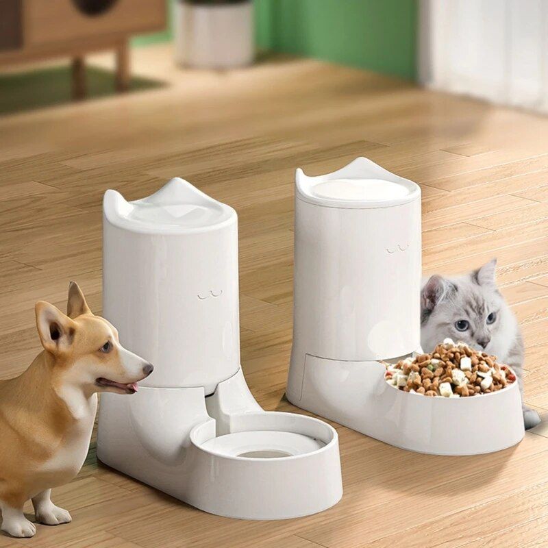 Auto-Refill Pet Feeder & Water Dispenser for Dogs & Cats 