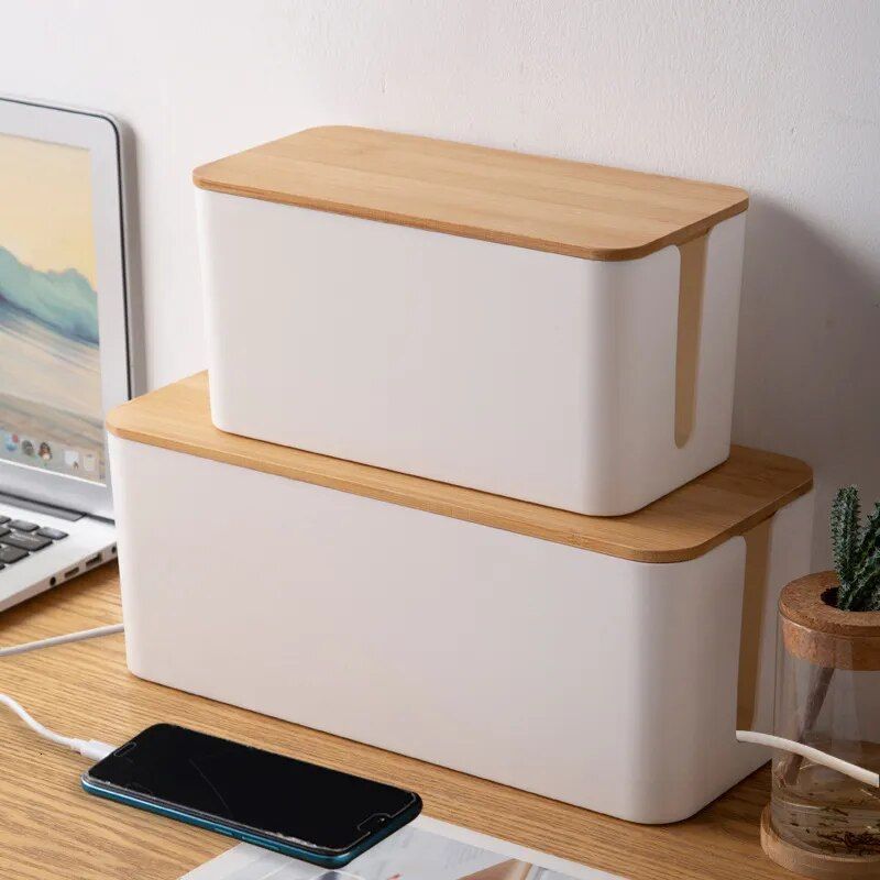 Cable Storage Box Wooden 