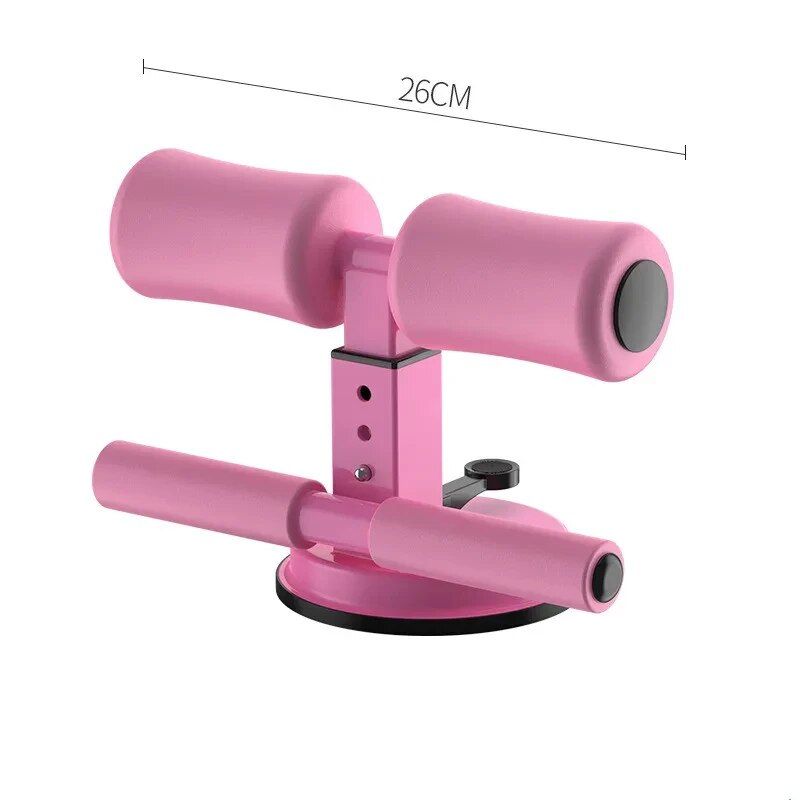 Compact Multi-Purpose Self-Suction Sit-Up Bar for Full Body Workout Color: Pink 