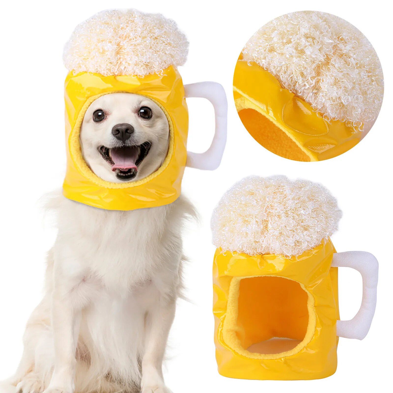 Dog Beer Mug Birthday Hat Color: Yellow 