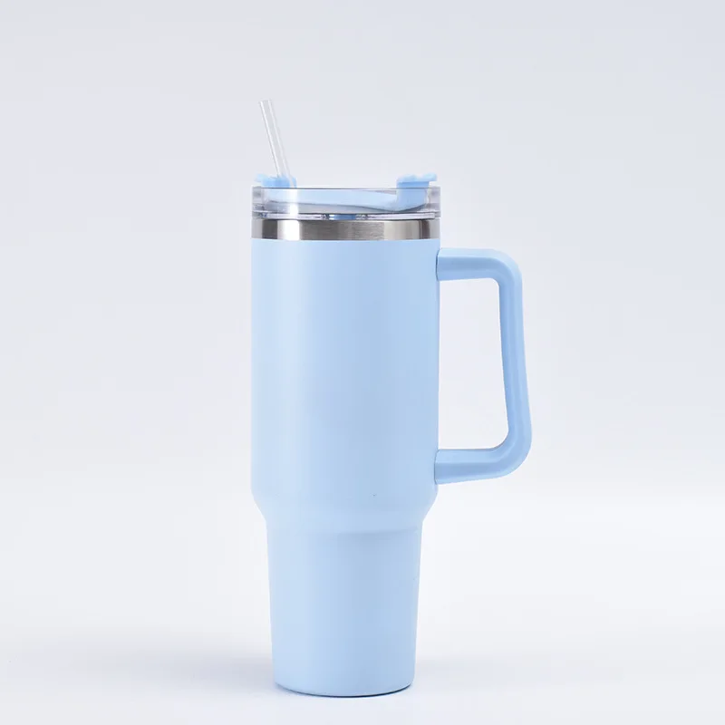 Drinkware 40Oz Mug Tumbler Flowstate Stanley Quencher 1200Ml Stanley Cup Stainless Steel Vacuum Insulated Tumbler Ice Coffee Cup Color: blue 