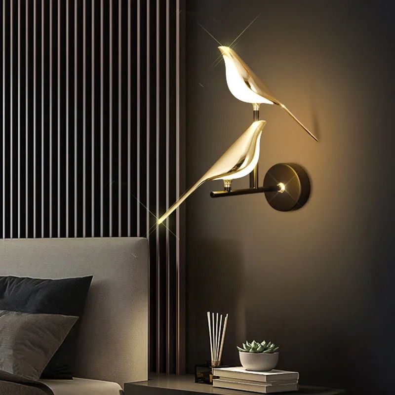 LED Golden Bird Wall Lamp 