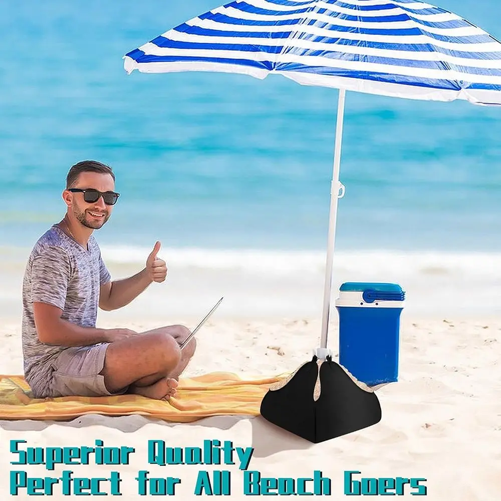 Portable Fillable Weights Beach Umbrella Base Waterproof Wear-resistant Umbrella Sand Anchor Heavy Duty Sun Umbrella Sand Bags 