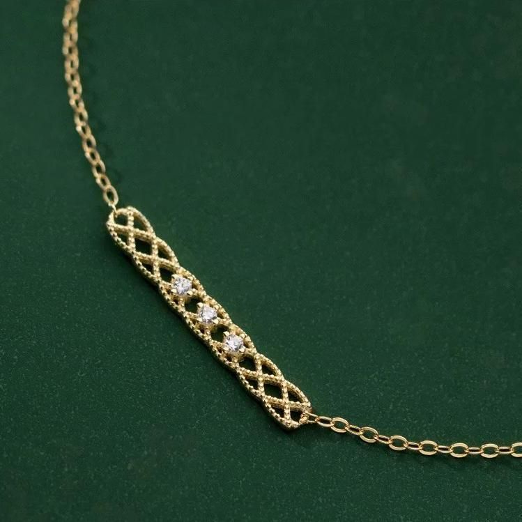 Sterling Silver Heart Cross Thin Chain Bracelet for Women 