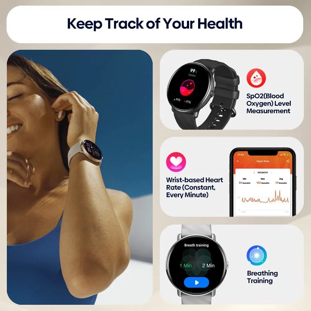 Voice Calling Fitness & Wellness AMOLED Smartwatch for Women 