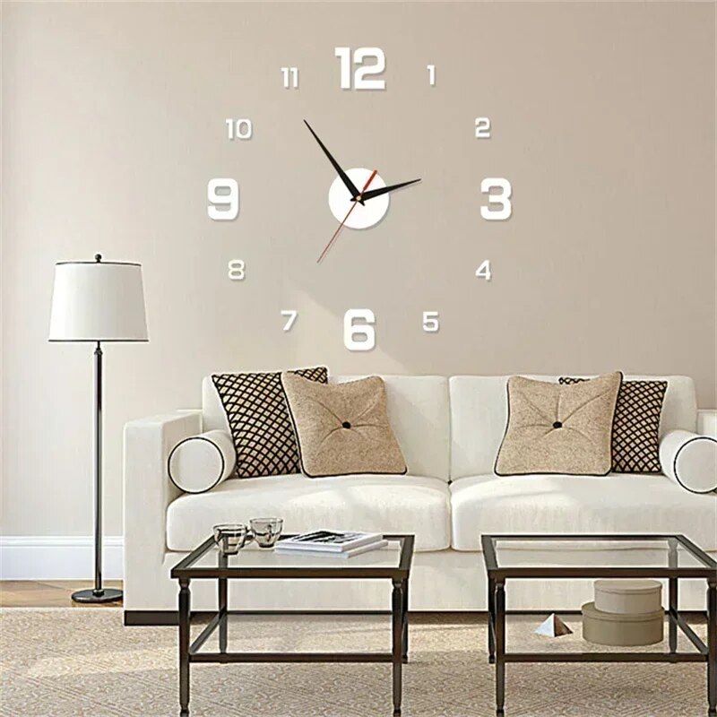 Wall Clock for Home Color: Silver 